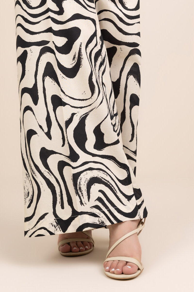 Printed Cambric Flared Pants