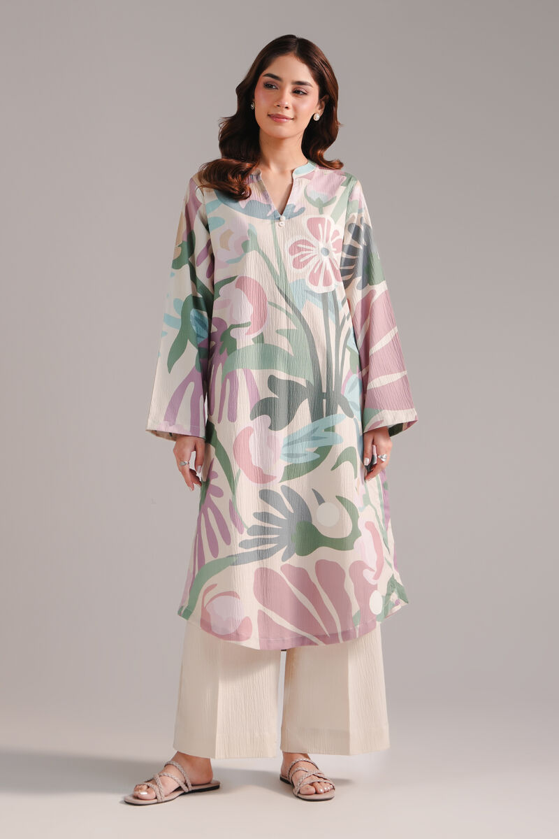 2 Piece - Printed Seersucker Suit