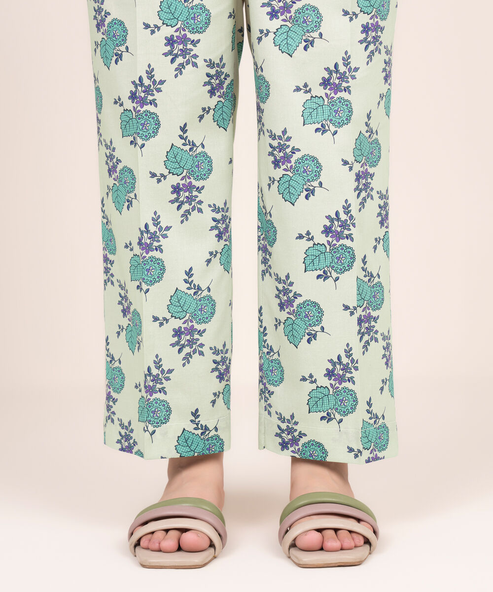 Women's RTW Cotton Viscose Multi Printed Straight Pants