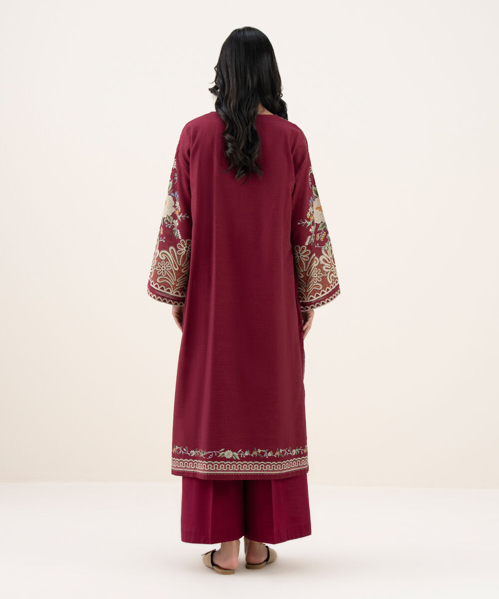 Women's RTW Cotton Printed A-Line Pink Shirt