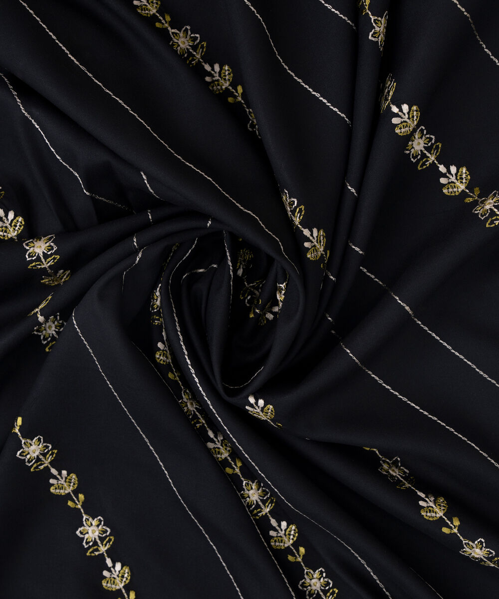 Women's RTW Linen Black Dyed Dupatta