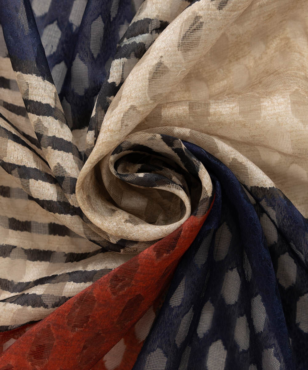 Brochea Jacquard Multi Printed Dupatta