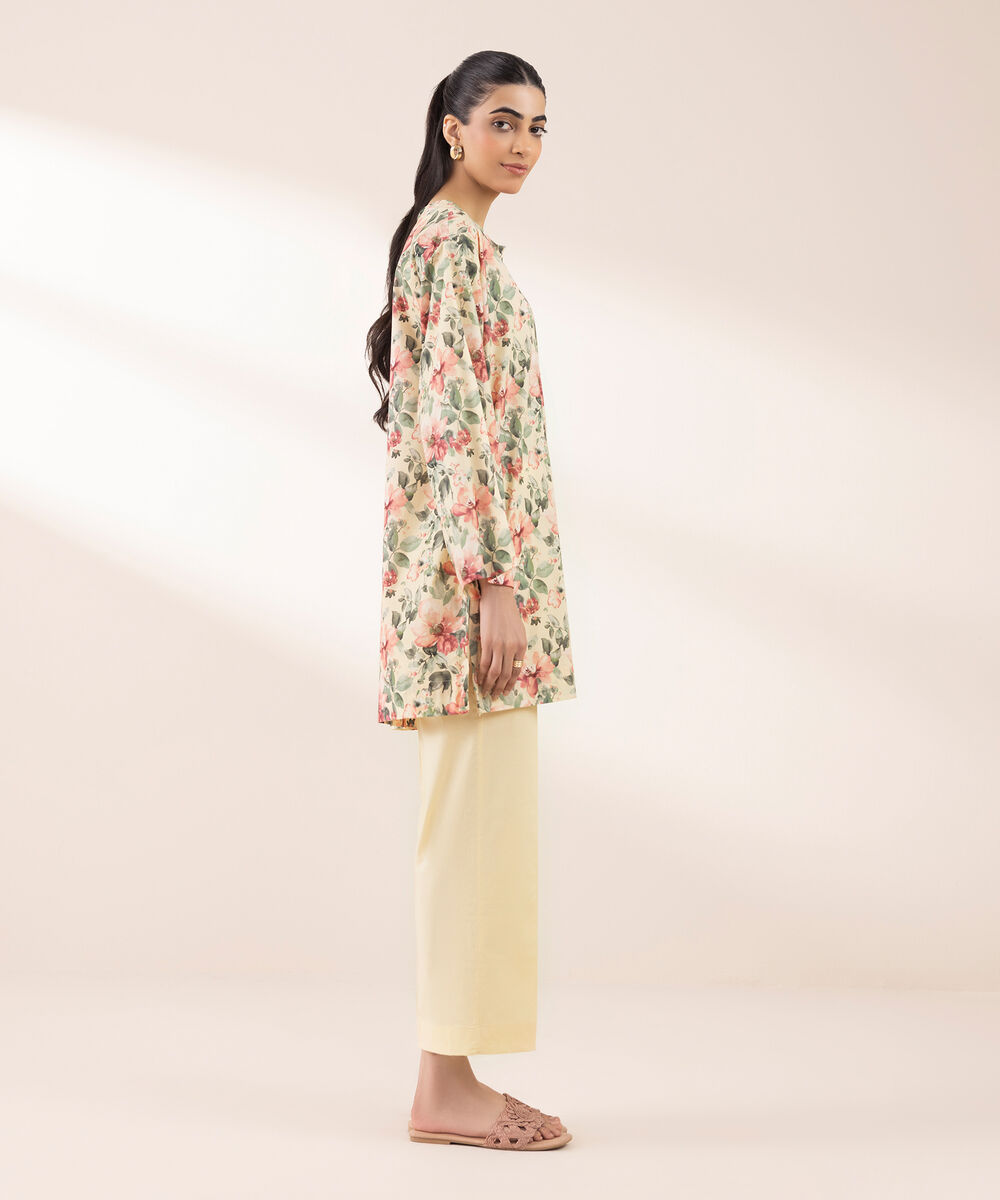 Women's RTW Lycra Multi Printed Boxy Shirt