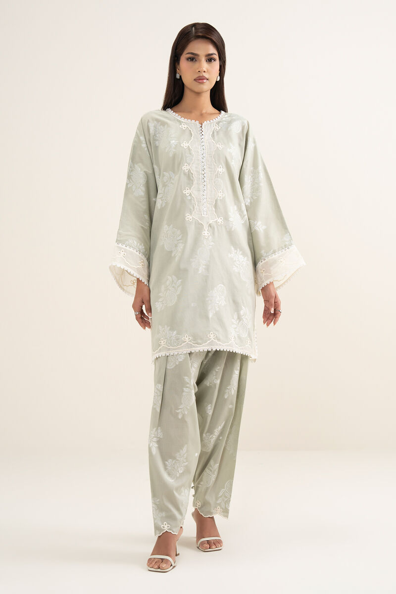 2 Piece - Embroidered Zari Jacquard Suit