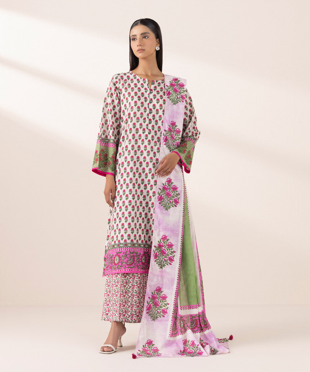 Women's Pret Yarn Dyed Multi Printed A-Line Shirt