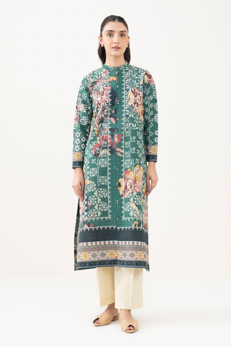 Printed Khaddar Shirt