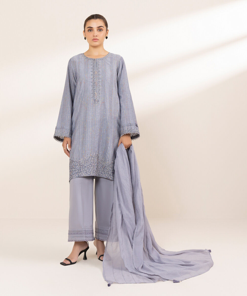 3PCRNSTW256D Solid Dupatta 3PCRNSTW256D