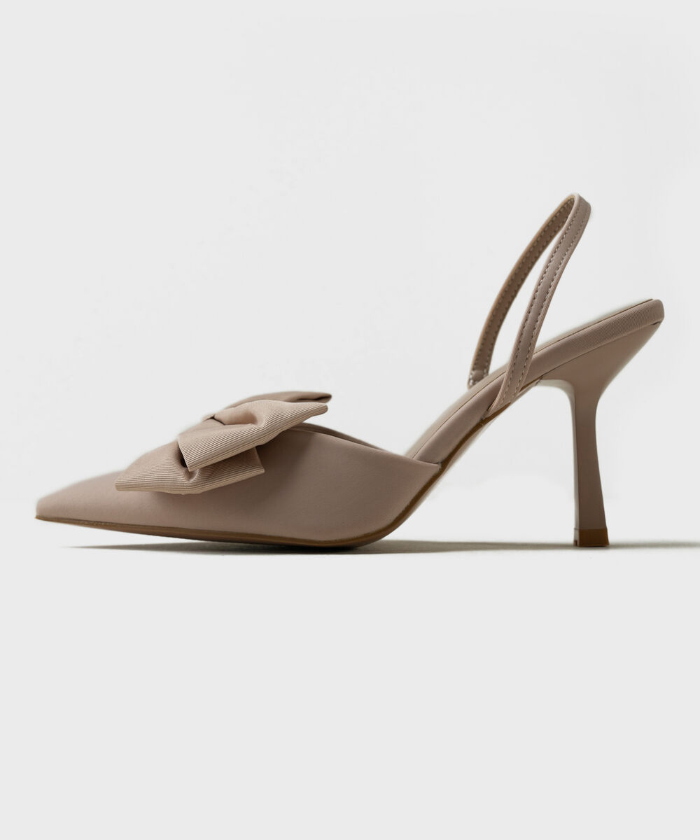 Women's Beige Slingback Heels