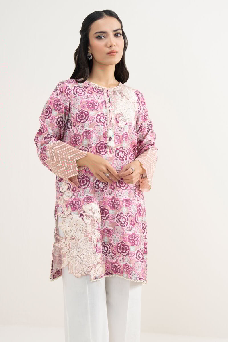 Embroidered Raw Silk Shirt