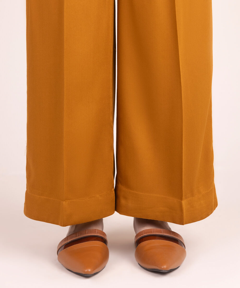 Women's RTW Bedford Solid Rust Culottes