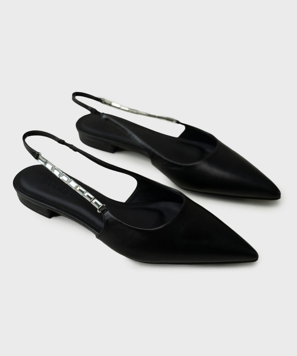 Women's Black Slingback Heels