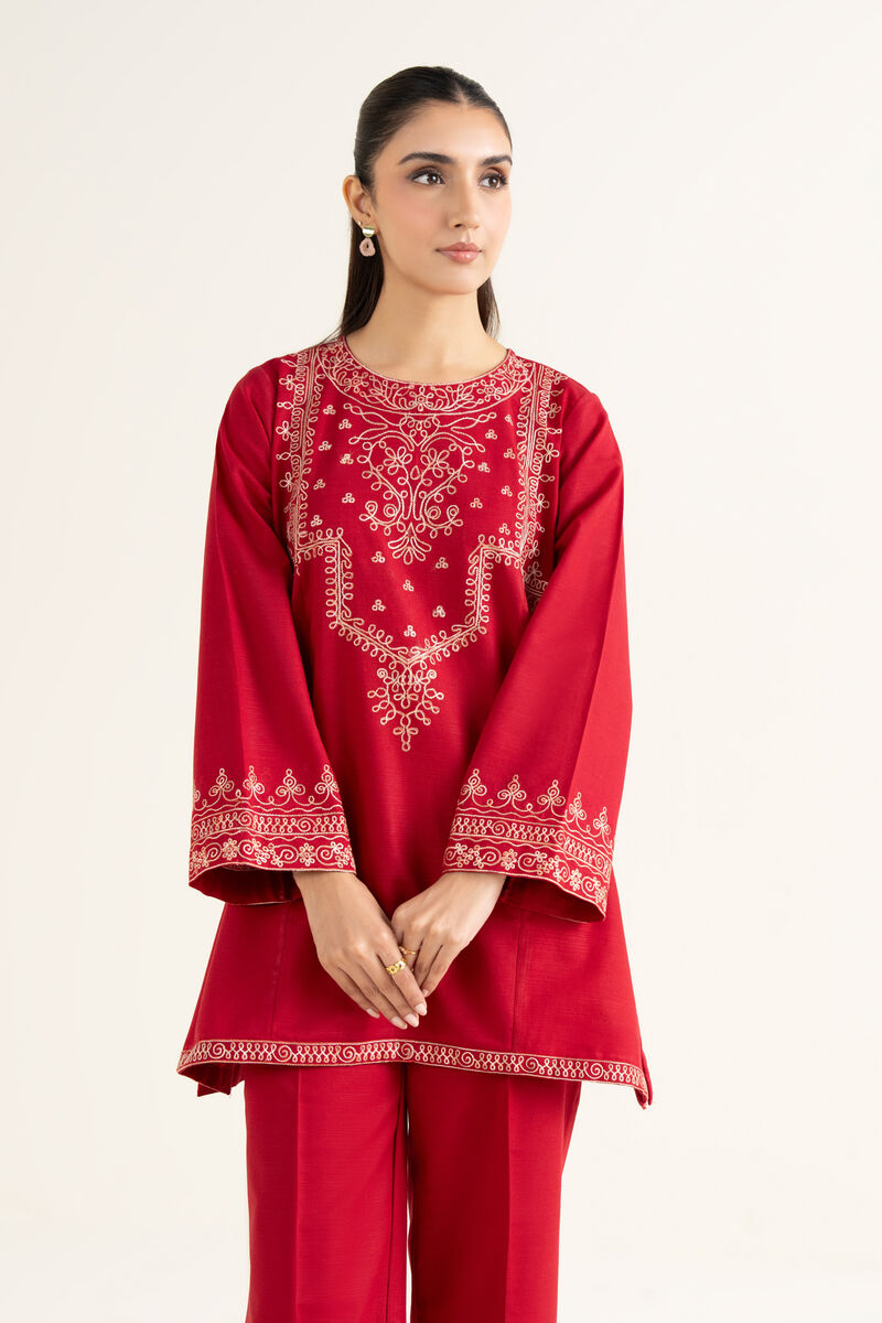 Embroidered Khaddar Shirt