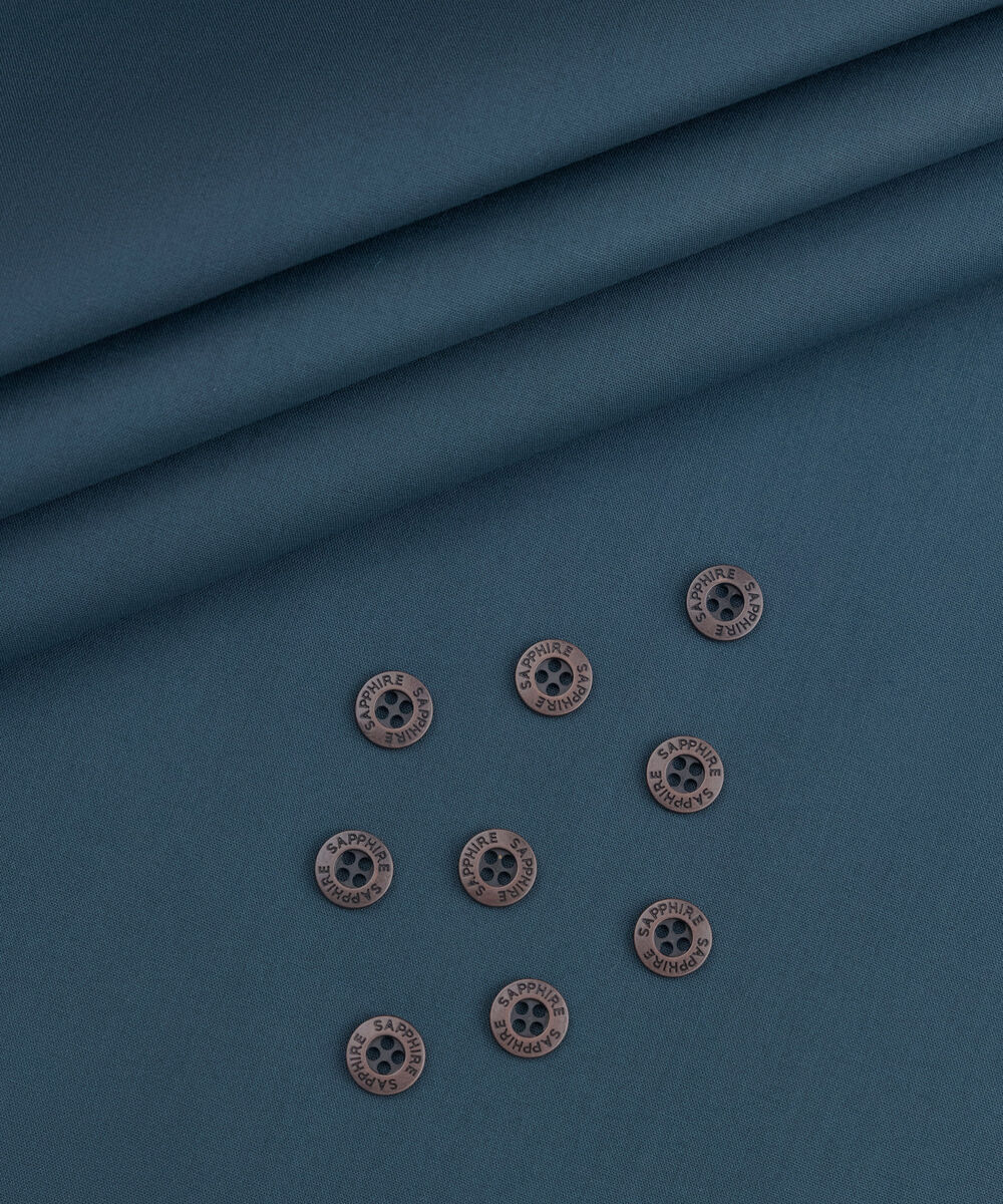 Men's Unstitched Two-Piece Teal Premium Cotton Suit