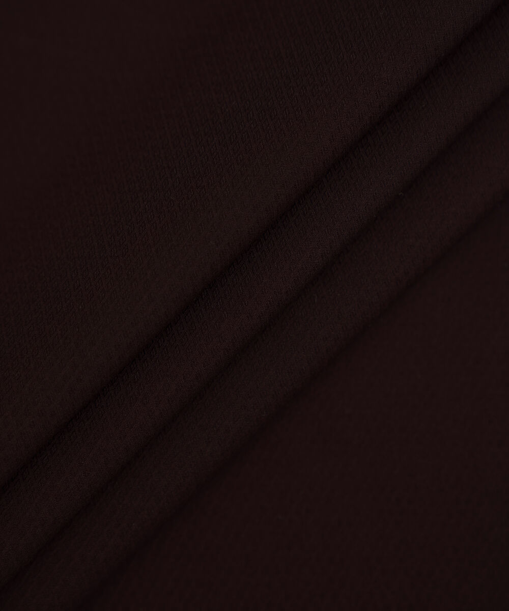 Men Unstitched Cotton Maroon Full Suit Fabric