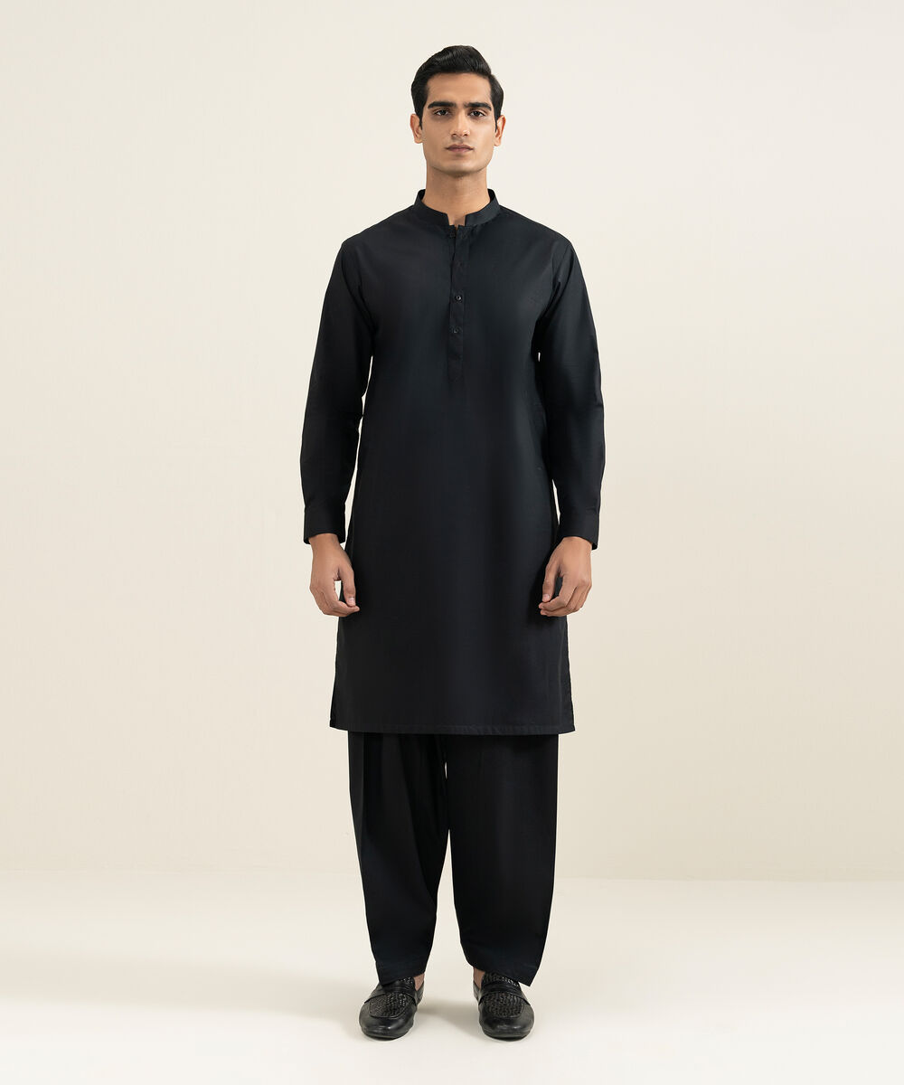 Men's black 100% Cotton Kameez Shalwar