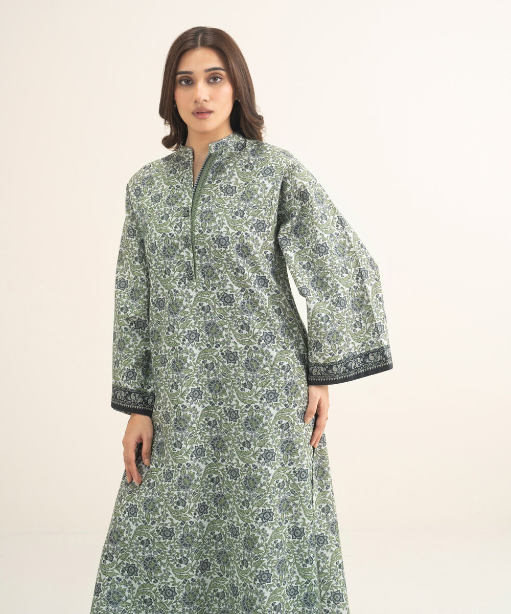 Women's Two Piece Multi Blended Karandi Printed Suit