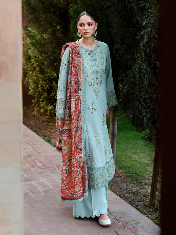 3 Piece - Embroidered Jacquard Suit