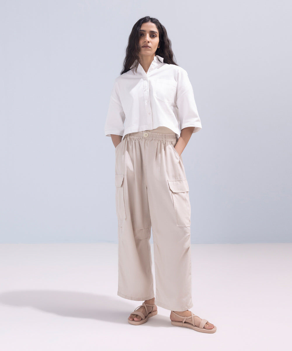 Women's Western Wear Off White Shirt