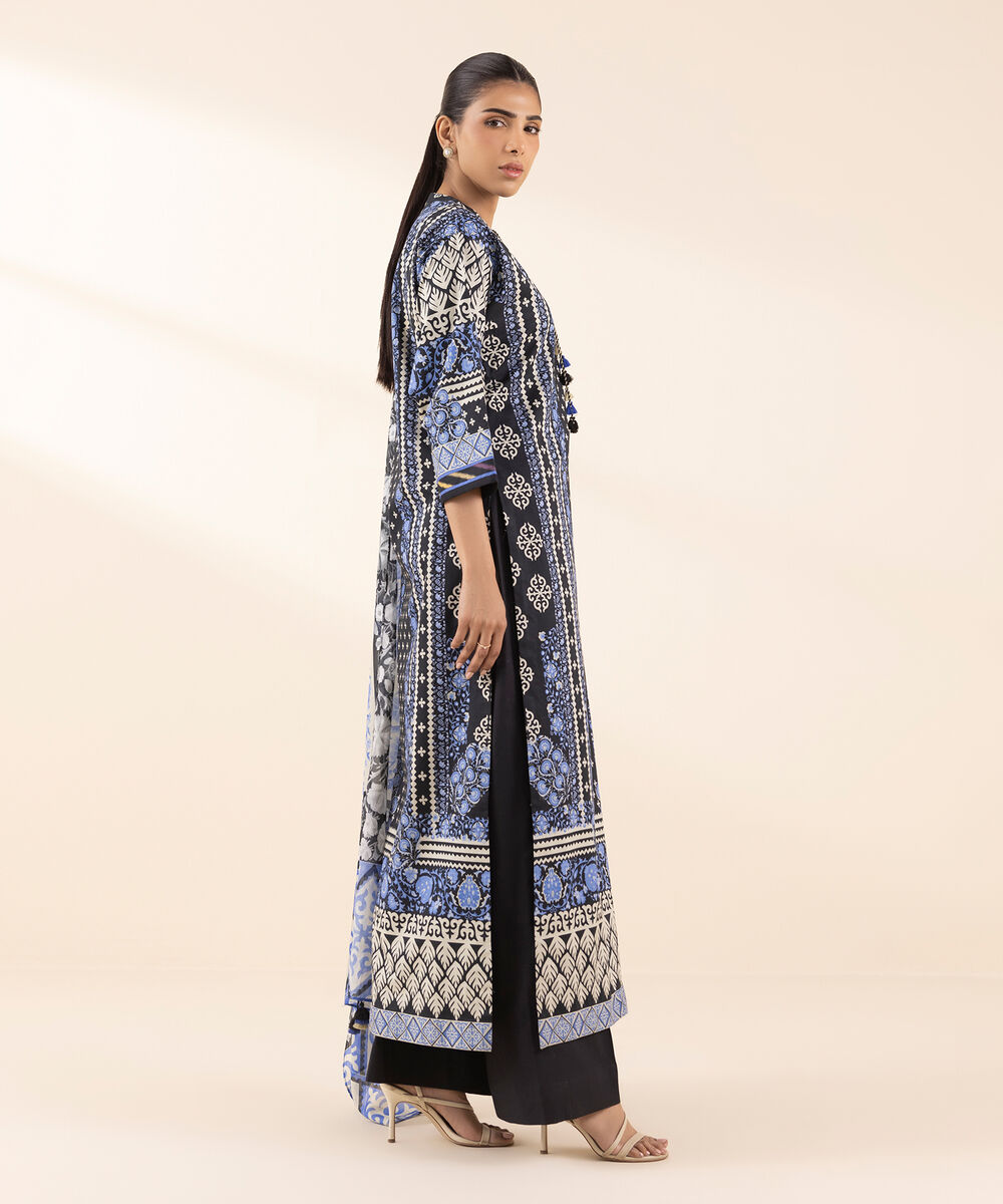 Women's Unstitched Lawn Printed Multi 2 Piece Suit