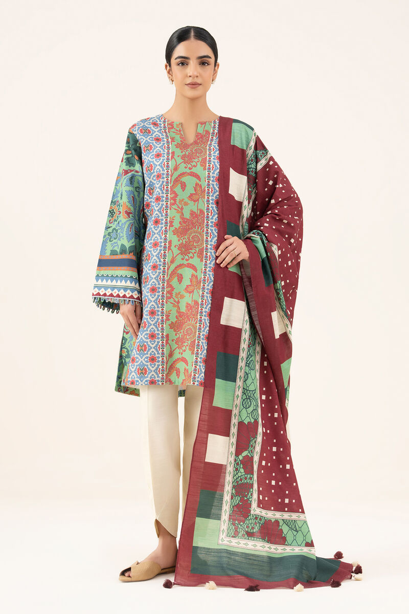 2 Piece - Printed Light Khaddar Suit