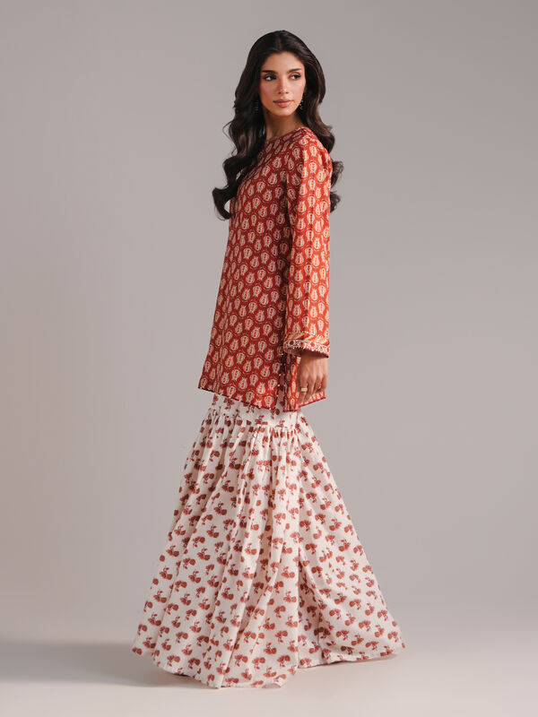 2 Piece - Printed Cotton Suit