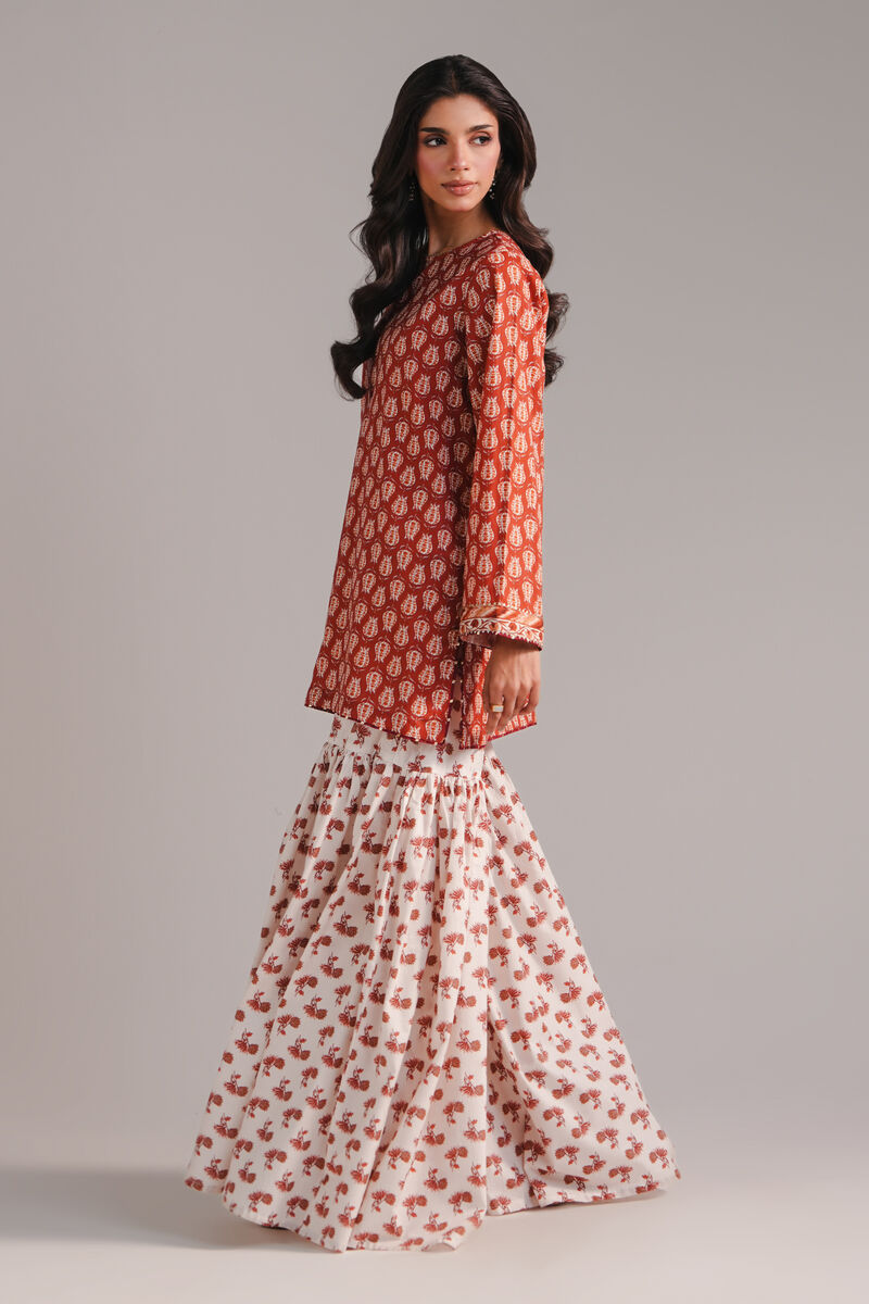 2 Piece - Printed Cotton Suit