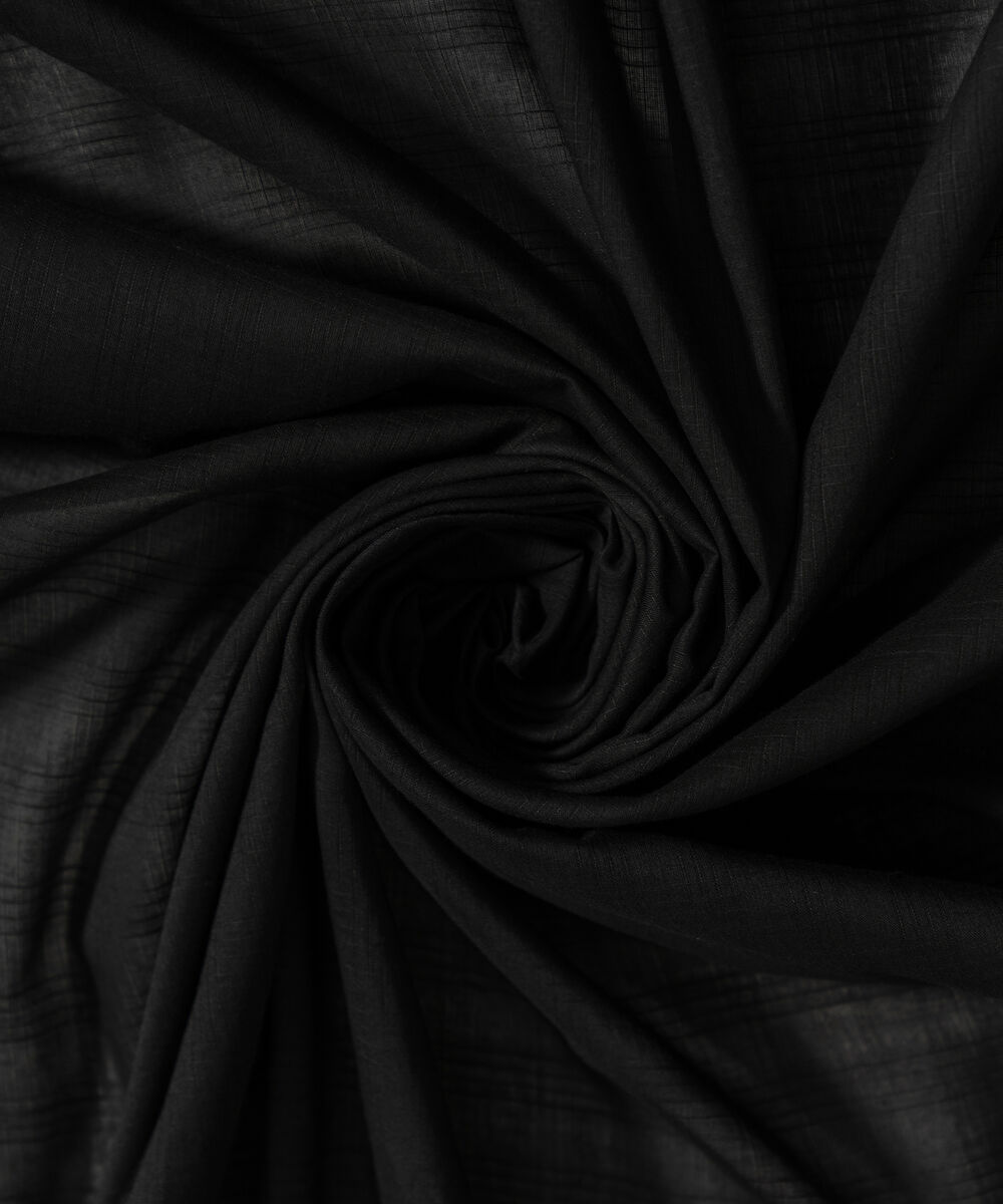 Women's RTW Textured Voil Solid Black Dupatta