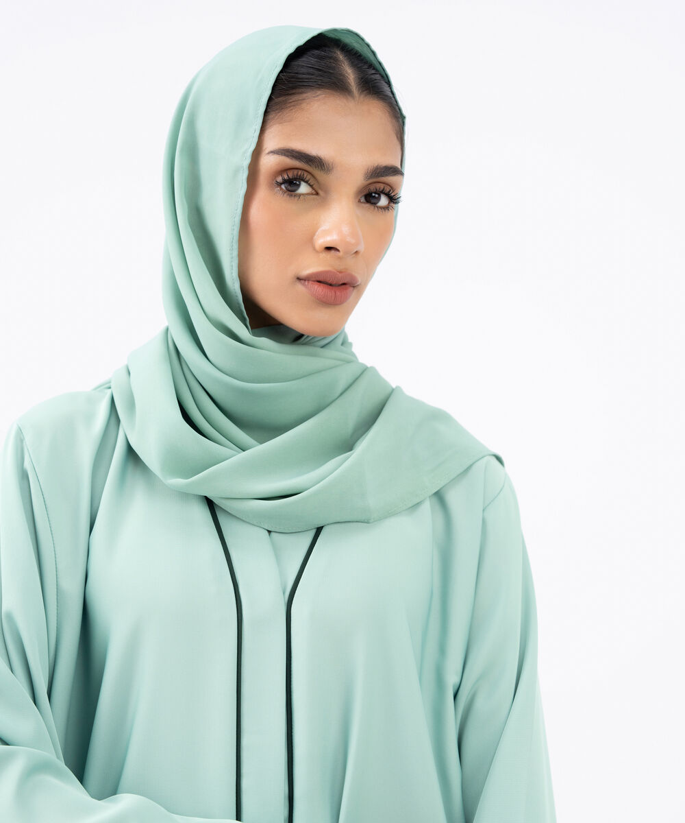 Women's Green Polyester Hijab