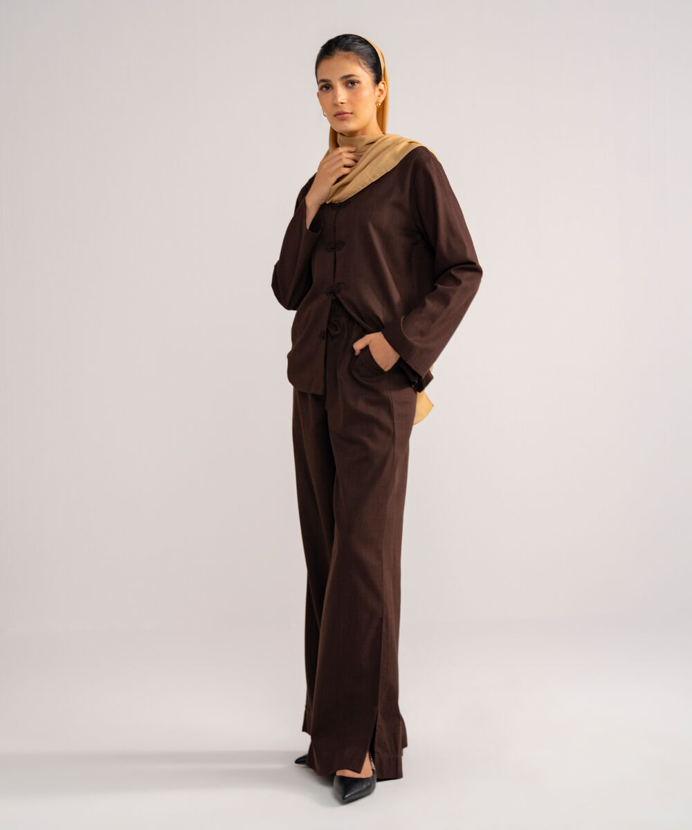 Women's Brown Relaxed-Fit Bottom