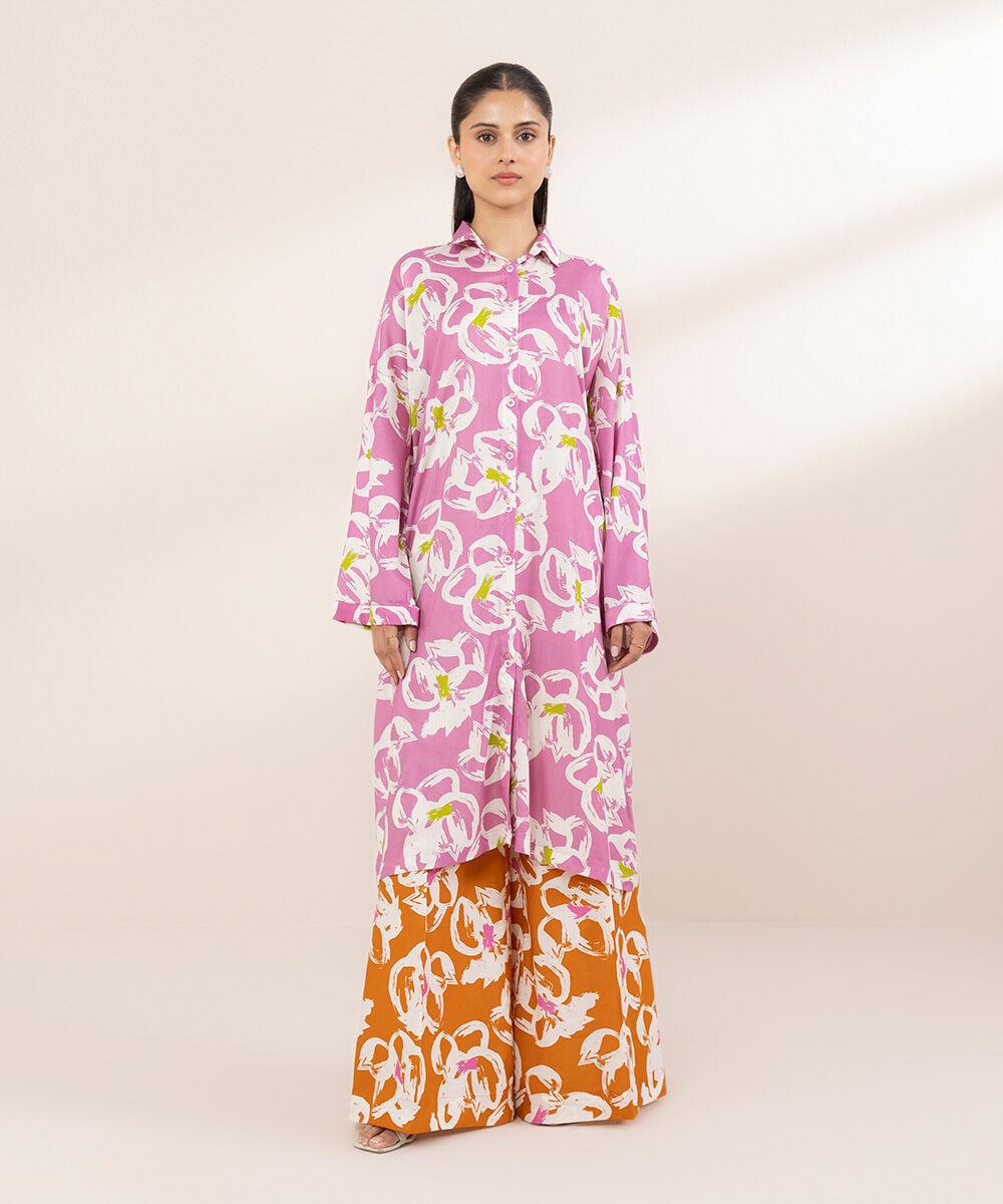 Women's RTW Arabic Lawn Multi Printed Boxy Shirt