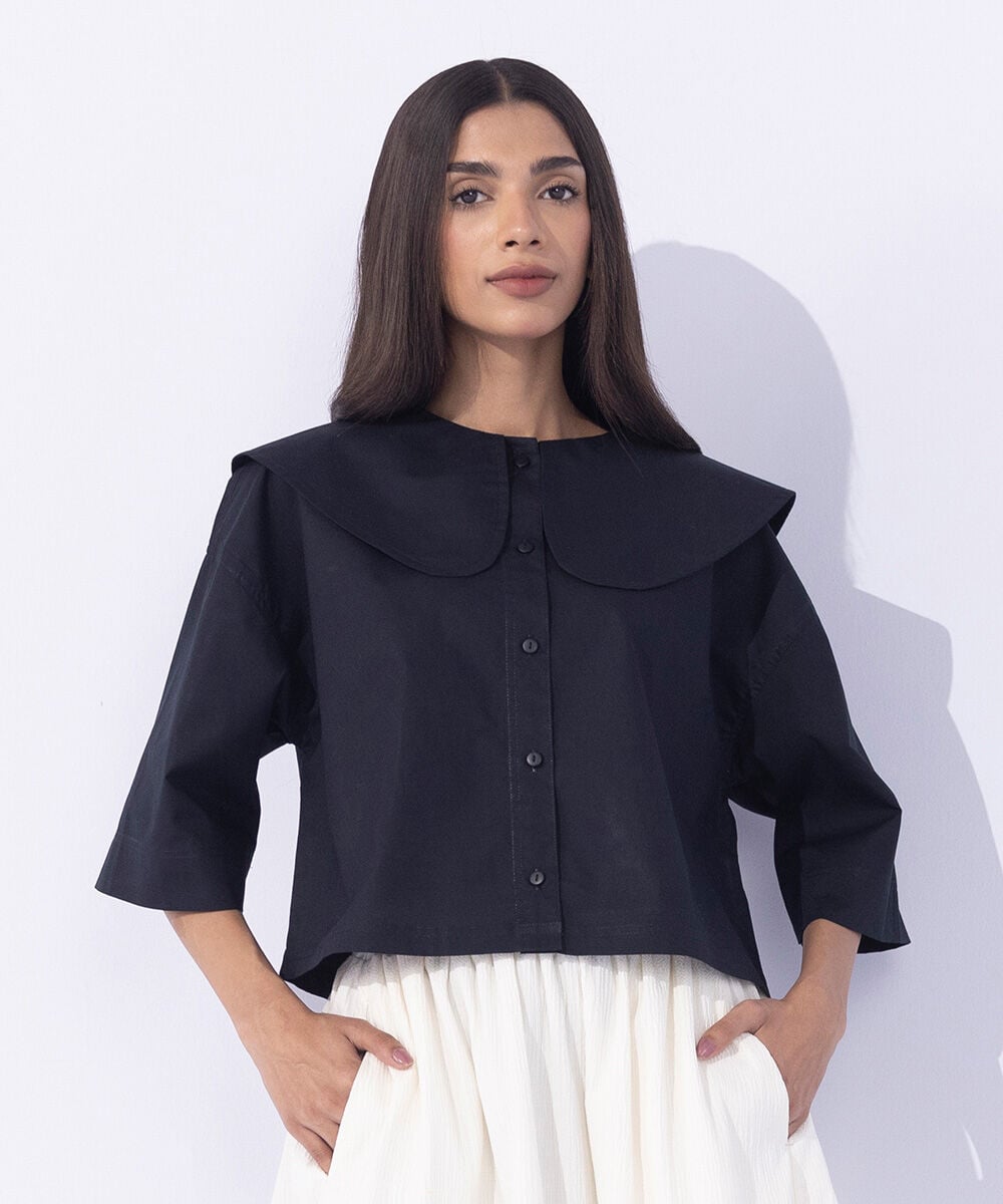 Peter Pan Cropped Shirt