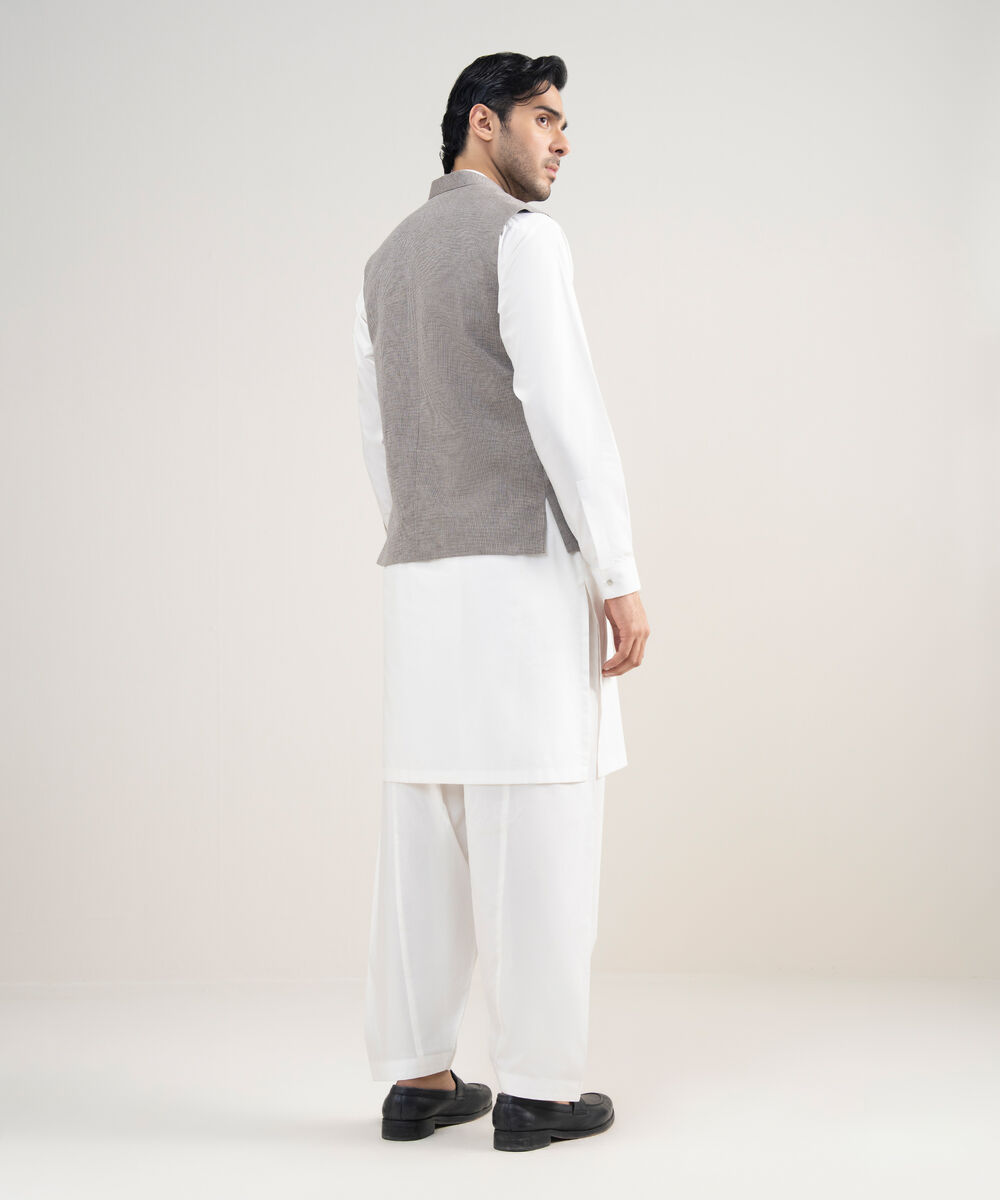 Men's Stitched Organic Brown Waistcoat