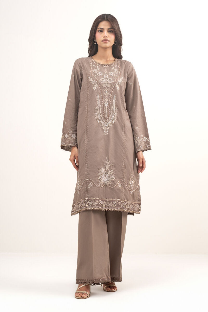 2 Piece - Embroidered Zari Lawn Suit