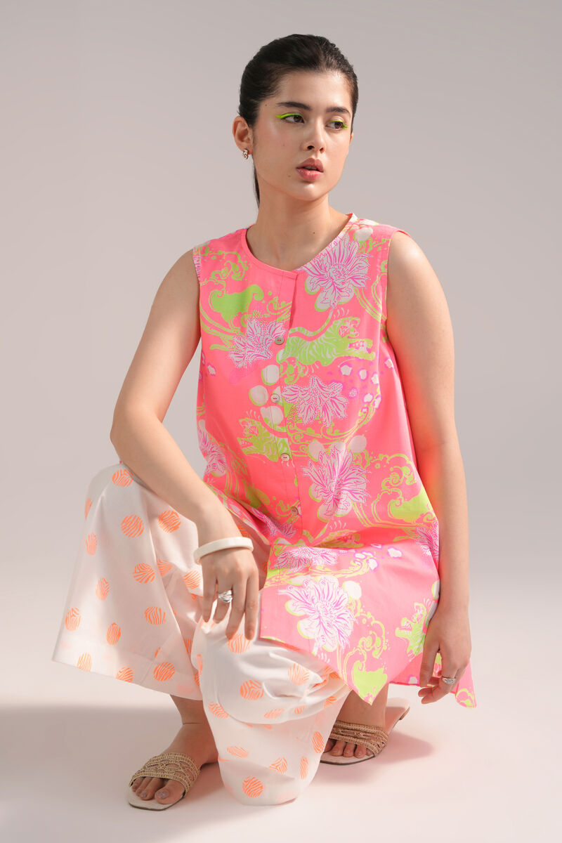 2 Piece - Printed Dobby Suit