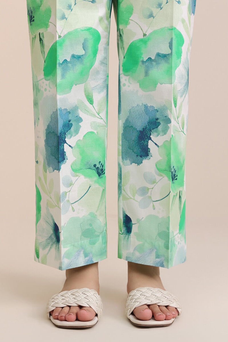 Printed Cambric Straight Pants