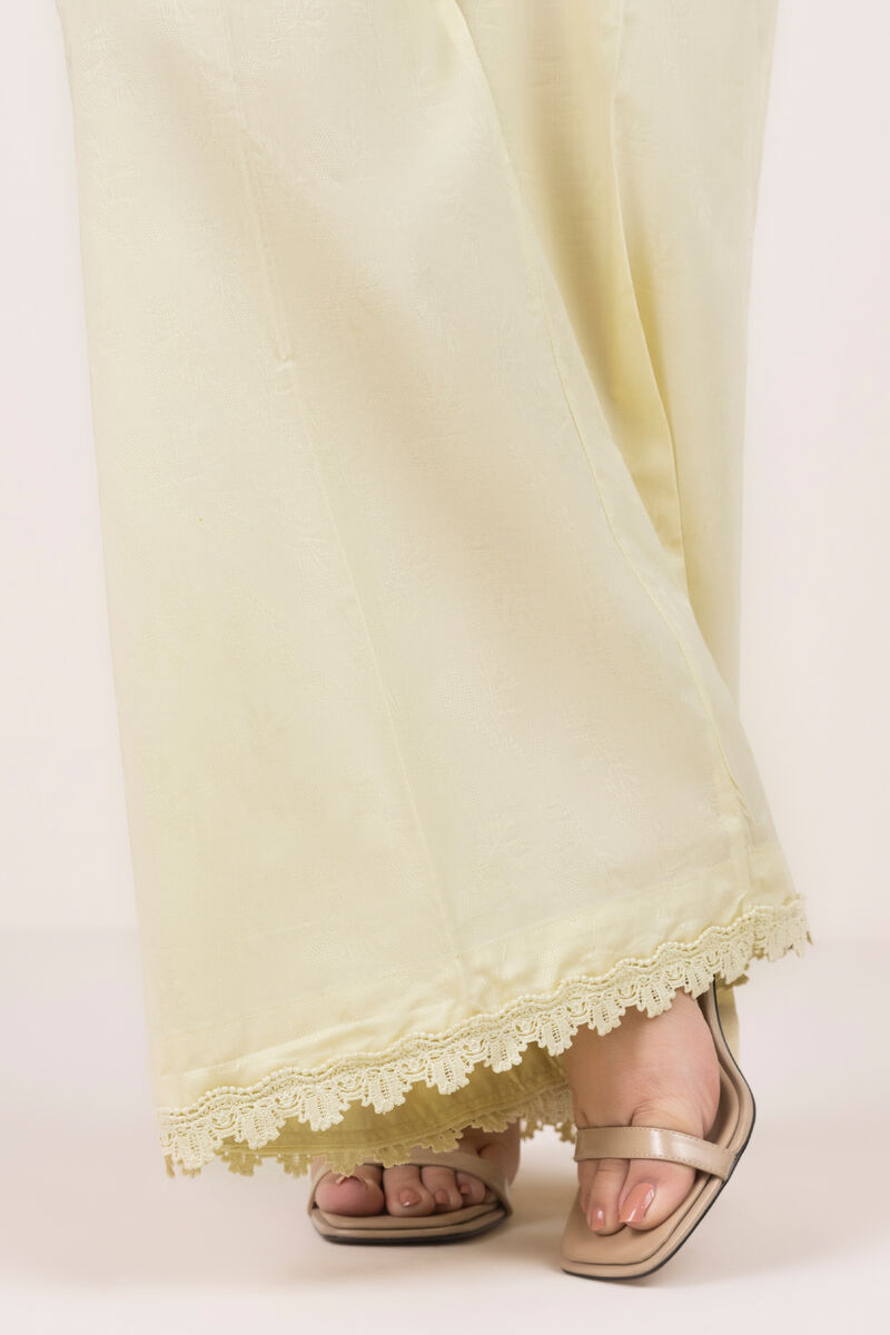 Solid Jacquard Flared Pants