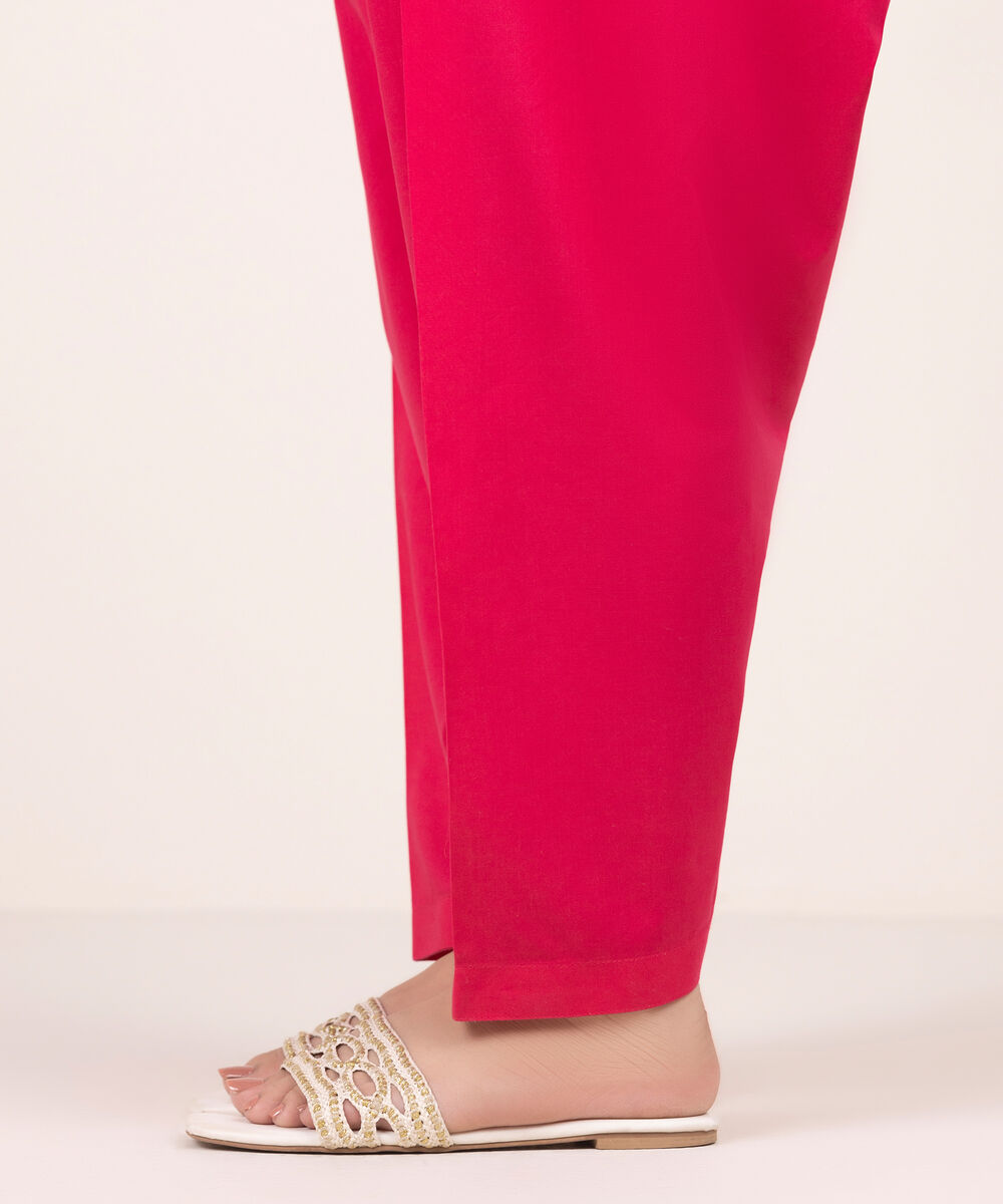 Women's RTW Lawn Solid Pink Shalwar