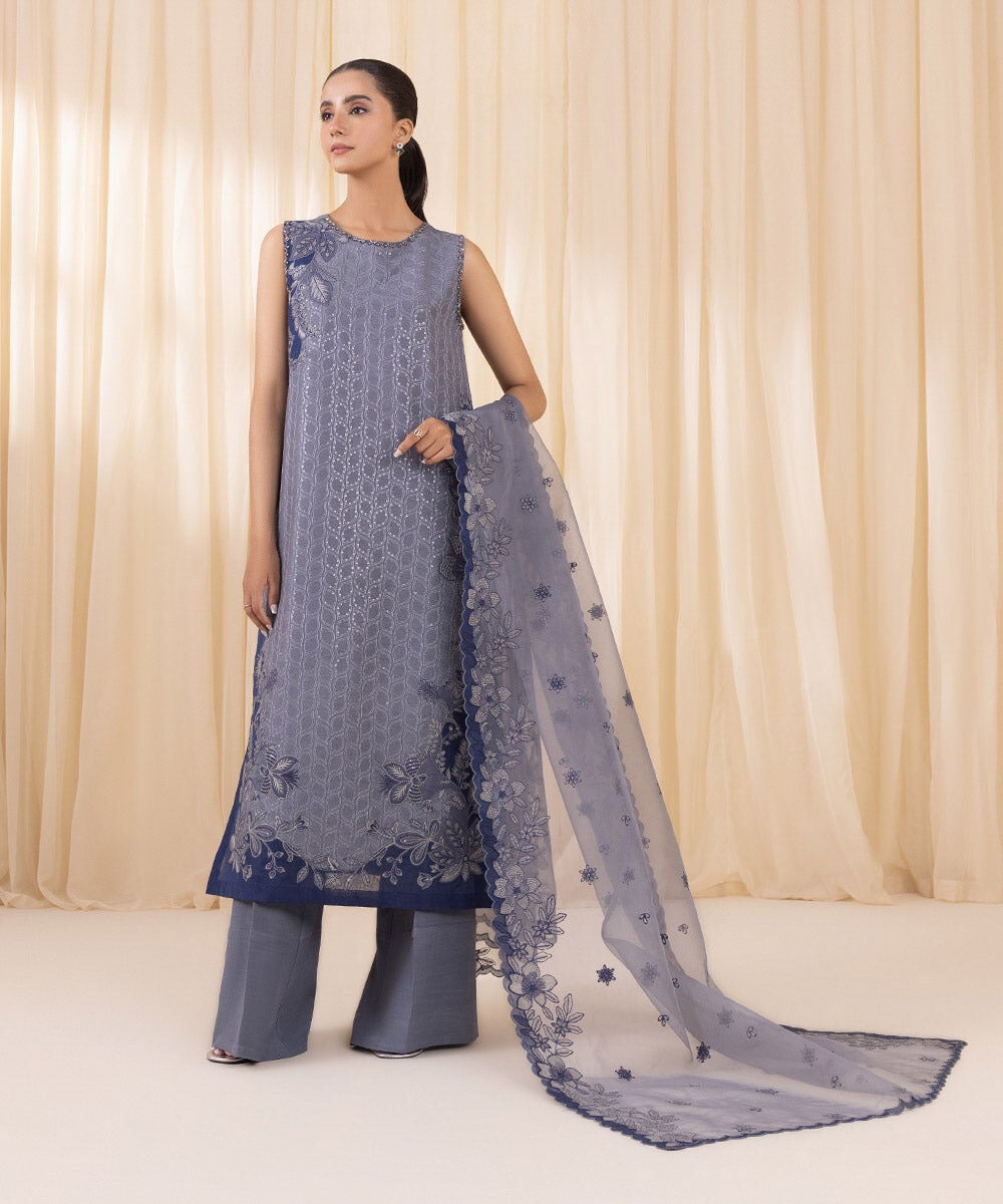 Unstitched 3 PC SFELX24V1031 Sapphire PK