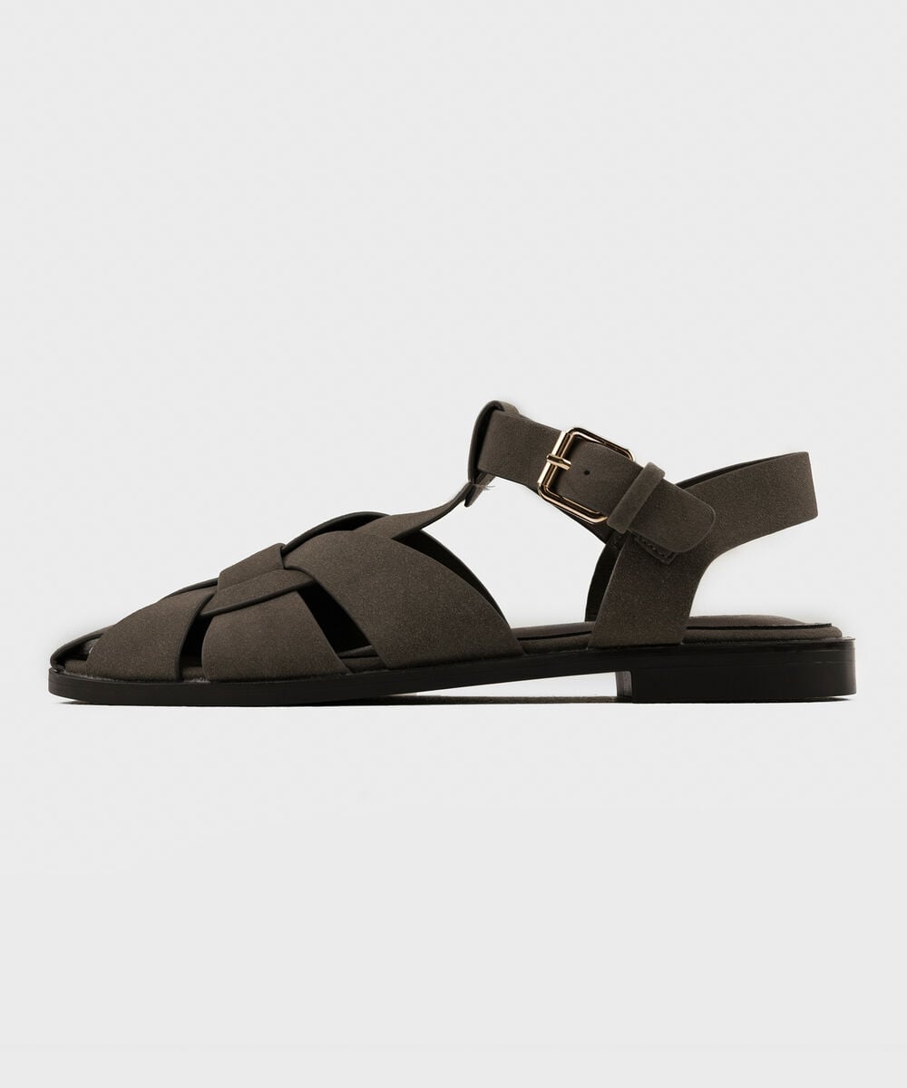 Taupe Fisherman Sandals
