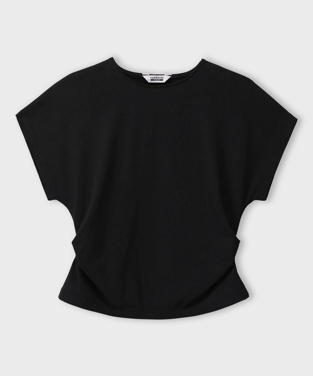 Women's Western Wear Black Short Sleeve Kimono T-Shirt