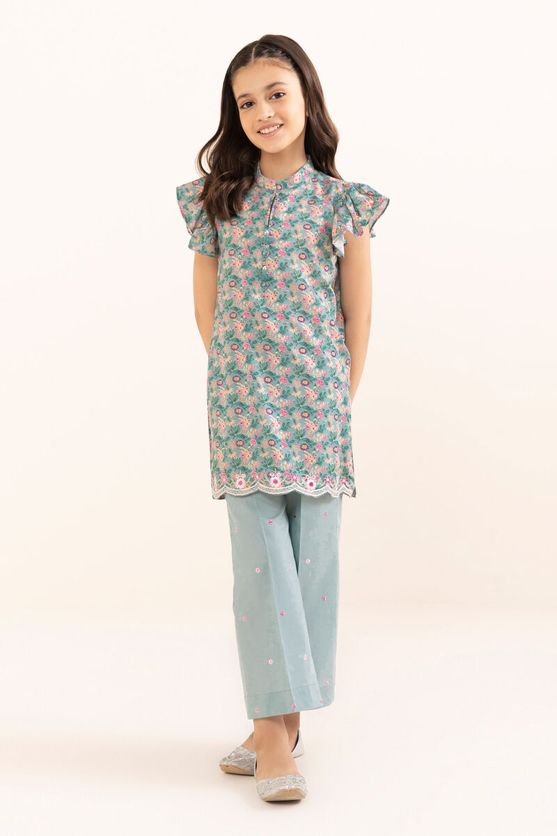 2 Piece - Printed Arabic Lawn Shirt