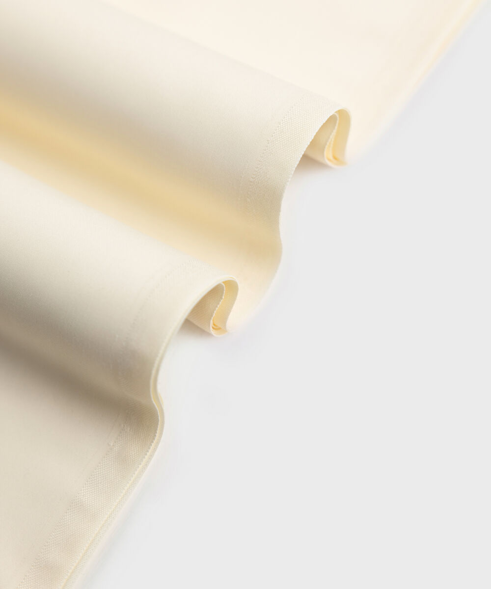 Men's Unstitched Two-Piece Premium Giza Cotton Cream Suit.