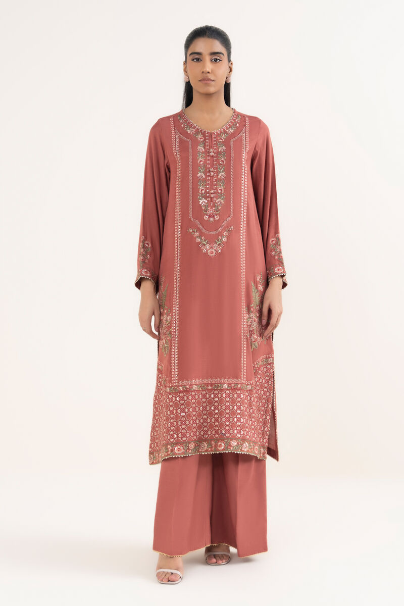 Embroidered Raw Silk Shirt