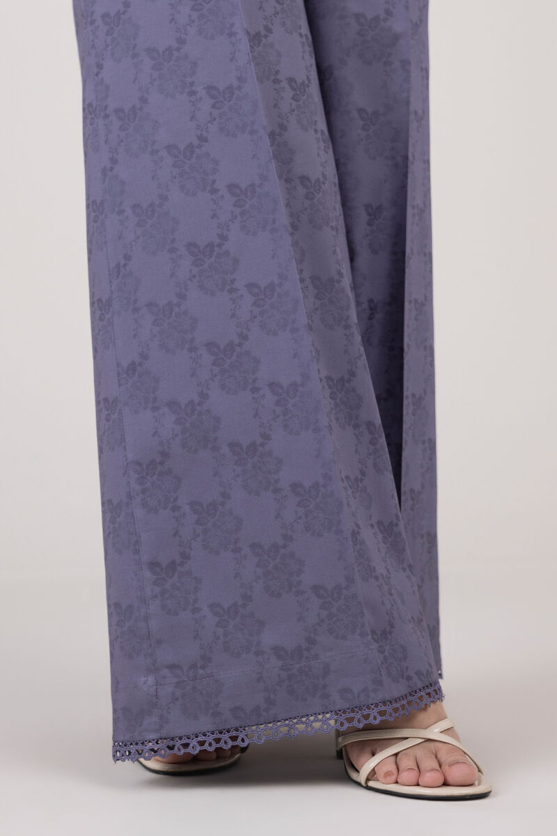 Cotton Jacquard Flared Pants