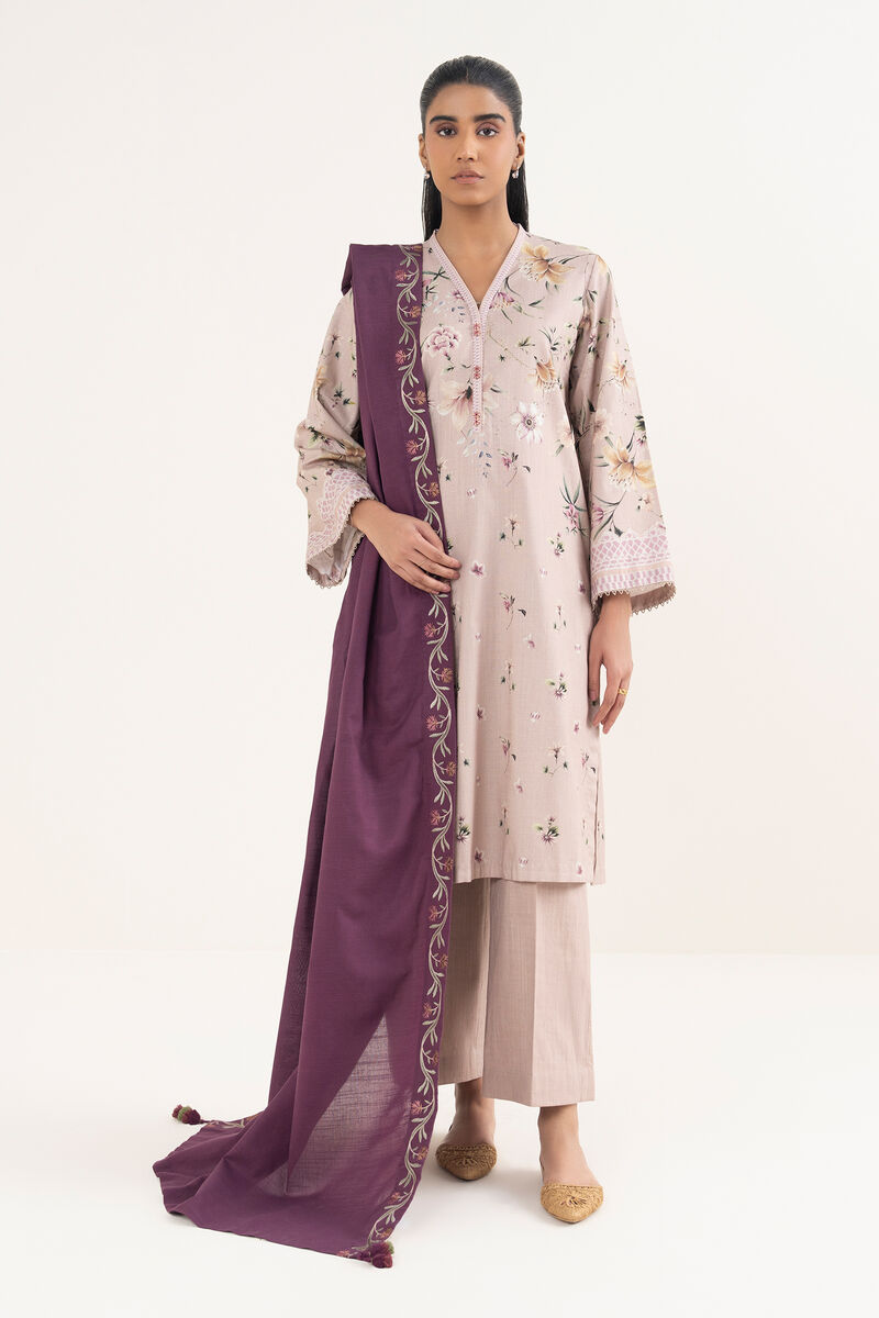 3 Piece - Printed Crosshatch Suit