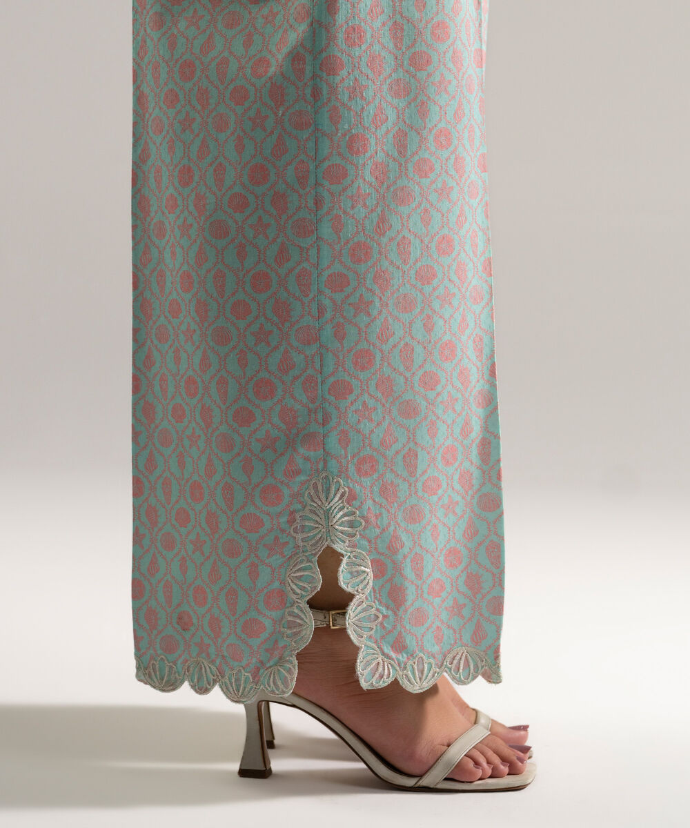 Women's RTW Dobby Embroidered Multi Culottes
