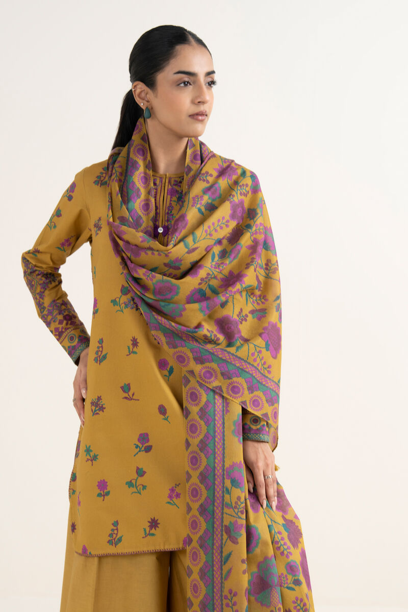 3 Piece - Embroidered Cotton Suit