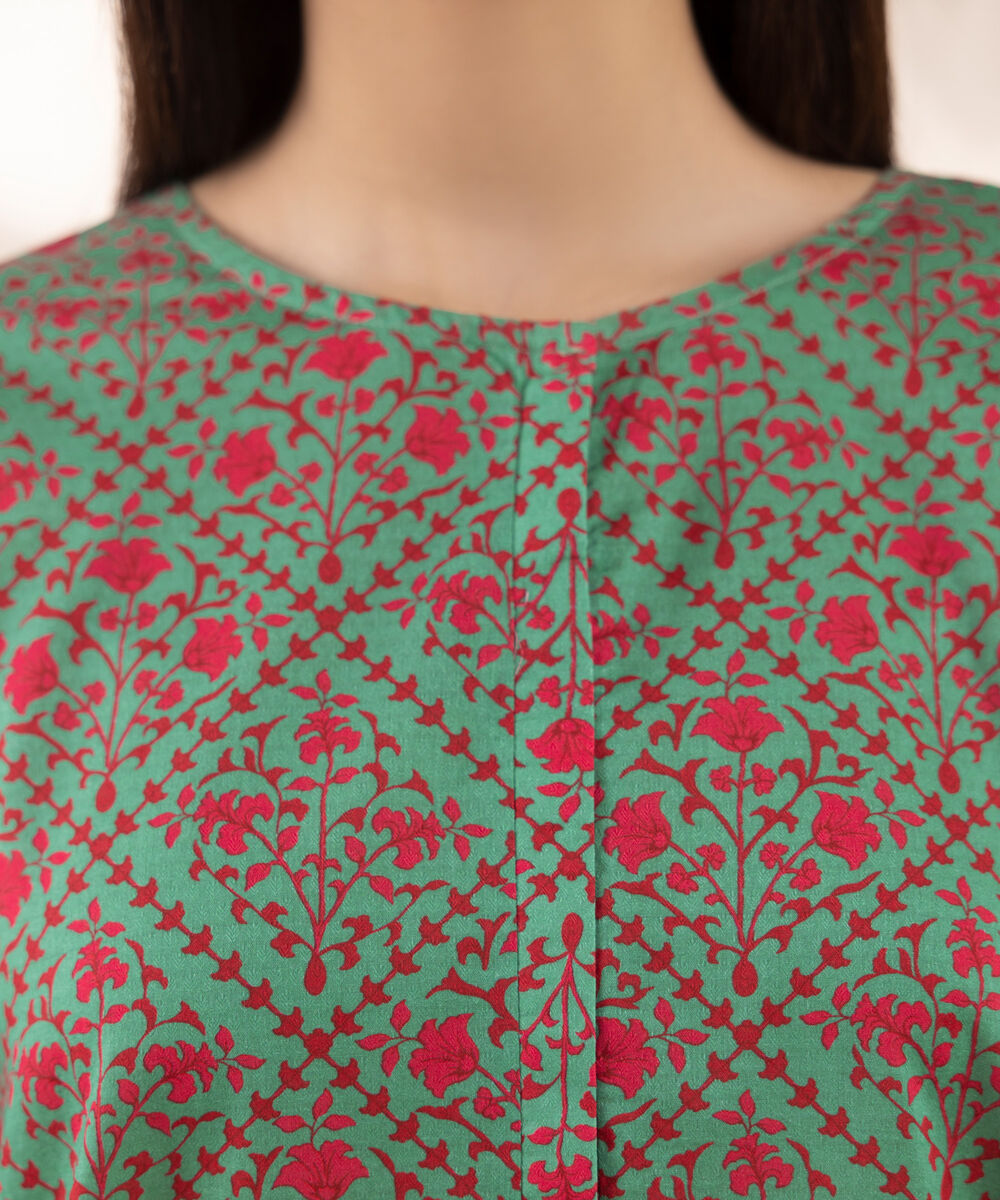 Women's RTW Dobby Multi Printed A-Line Shirt