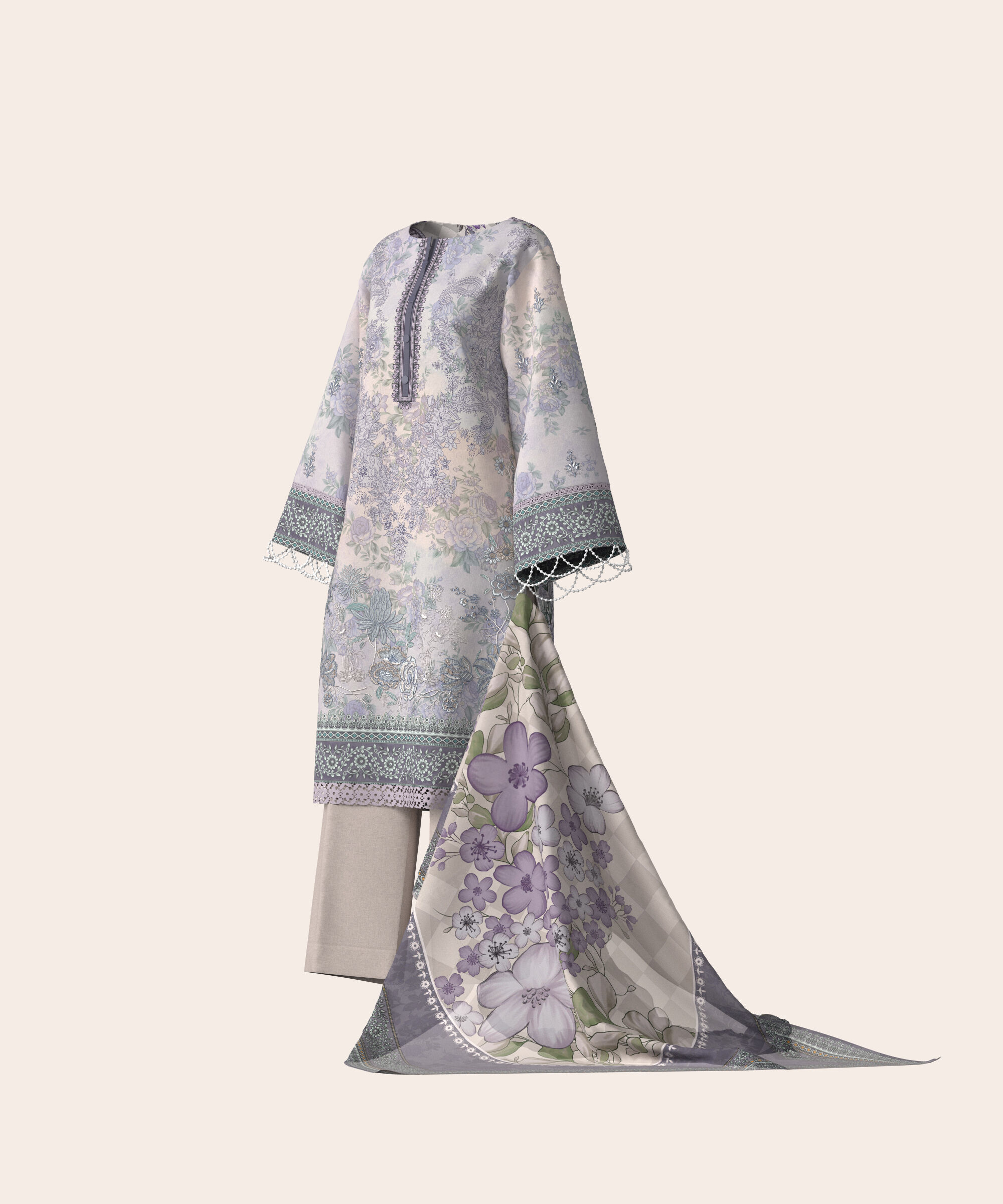Unstitched 3 PC PPEWS26CL322