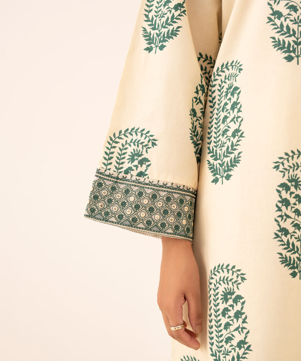 Women's RTW Cambric White Embroidered A-Line Shirt